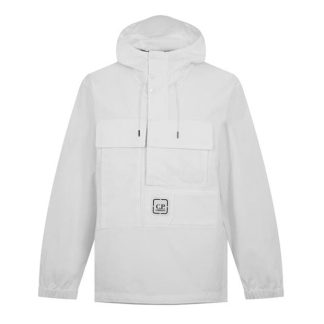 CP COMPANY METROPOLIS Hooded Overshirt With Drawstring Men Overshirts White 101 for sale