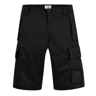 CP COMPANY METROPOLIS Lens Cargo Shorts Men Cargo Shorts Black 999 for sale