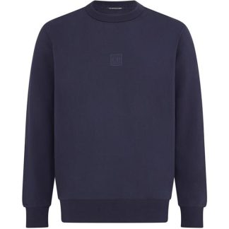 CP COMPANY METROPOLIS Logo Sweatshirt Men Crew Sweaters Sky Captain 897 for sale