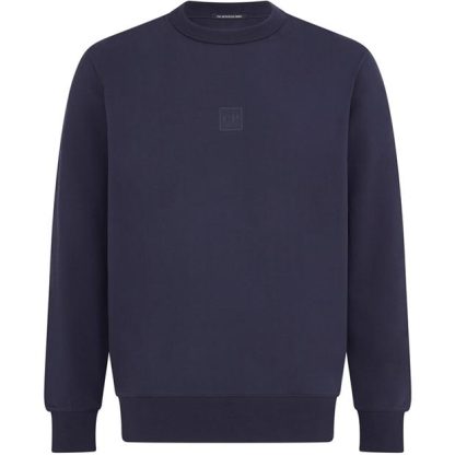 CP COMPANY METROPOLIS Logo Sweatshirt Men Crew Sweaters Sky Captain 897 for sale