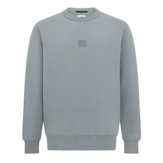 CP COMPANY METROPOLIS Logo Sweatshirt Men Crew Sweaters Turbulence 975 for sale