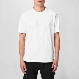 CP COMPANY METROPOLIS Logo T-Shirt Men Regular Fit T-Shirts White 103 for sale