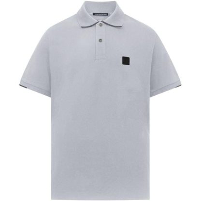 CP COMPANY METROPOLIS Rib Stretch Tipped Polo Shirt Men Short Sleeve Polos Drizzle 913 for sale