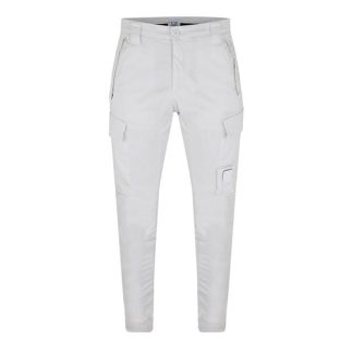 CP COMPANY METROPOLIS Stretch Sateen Cargo Trousers Men White 101  for sale