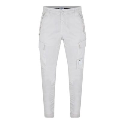 CP COMPANY METROPOLIS Stretch Sateen Cargo Trousers Men White 101  for sale