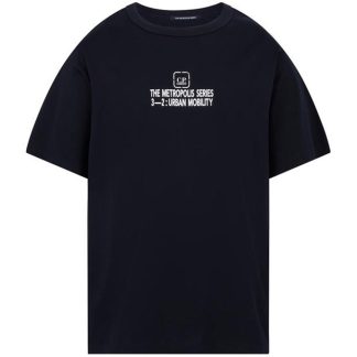 CP COMPANY METROPOLIS Urban Logo T Shirt Men Total Eclip 888  for sale