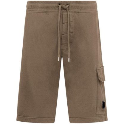 CP COMPANY Micro Lens Fleece Shorts Men Fleece Shorts Butternut 653 for sale