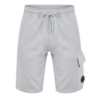 CP COMPANY Micro Lens Fleece Shorts Men Fleece Shorts Drizzle Gry 913 for sale