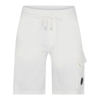 CP COMPANY Micro Lens Fleece Shorts Men Fleece Shorts Gauze White 103 for sale