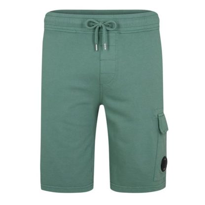 CP COMPANY Micro Lens Fleece Shorts Men Fleece Shorts Green Bay 626 for sale