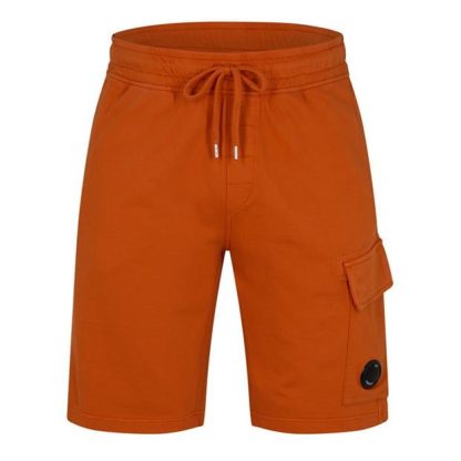 CP COMPANY Micro Lens Fleece Shorts Men Fleece Shorts Hrvst Pmpkn 439 for sale