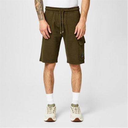 CP COMPANY Micro Lens Fleece Shorts Men Fleece Shorts Ivy Green 683 for sale