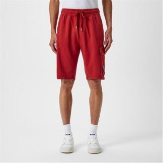 CP COMPANY Micro Lens Fleece Shorts Men Fleece Shorts Ketchup 560 for sale