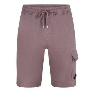 CP COMPANY Micro Lens Fleece Shorts Men Fleece Shorts Purple Dove 735 for sale