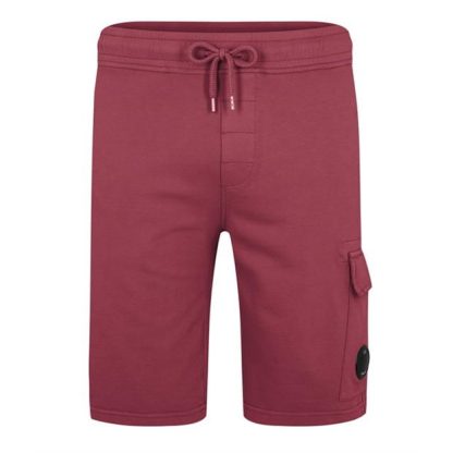 CP COMPANY Micro Lens Fleece Shorts Men Fleece Shorts Red Bud 577 for sale