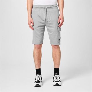 CP COMPANY Micro Lens Fleece Shorts Men Fleece Shorts Shadow Grey 937 for sale