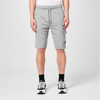 CP COMPANY Micro Lens Fleece Shorts Men Fleece Shorts Shadow Grey 937 for sale