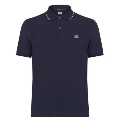 CP COMPANY Polo Shirt Men Short Sleeve Polos Dark Navy 888 for sale