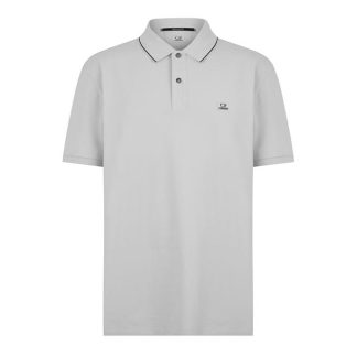 CP COMPANY Polo Shirt Men Short Sleeve Polos Drizzle Gry 913 for sale