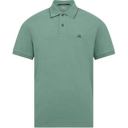 CP COMPANY Polo Shirt Men Short Sleeve Polos Green Bay 626 for sale