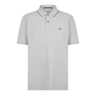 CP COMPANY Polo Shirt Men Short Sleeve Polos Griff Grey 937 for sale