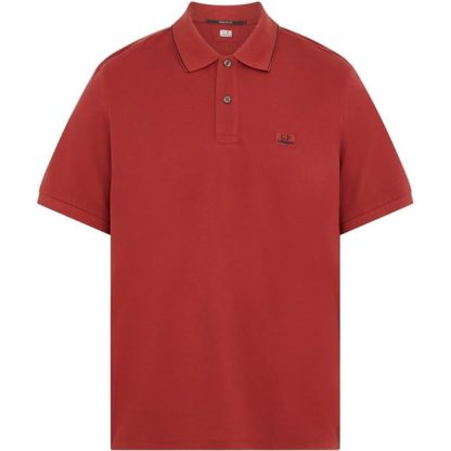 CP COMPANY Polo Shirt Men Short Sleeve Polos Ketchup 560 for sale