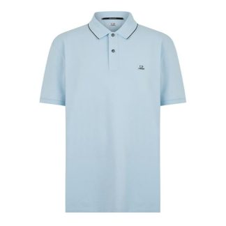 CP COMPANY Polo Shirt Men Short Sleeve Polos Strlght Blu 806 for sale