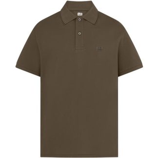 CP COMPANY Polo Shirt Men Short Sleeve Polos Walnut 359 for sale