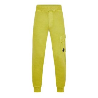 CP COMPANY Resist Dyed Track Pants Men Closed Hem Fleece Jogging Bottoms Golden Palm 249 for sale