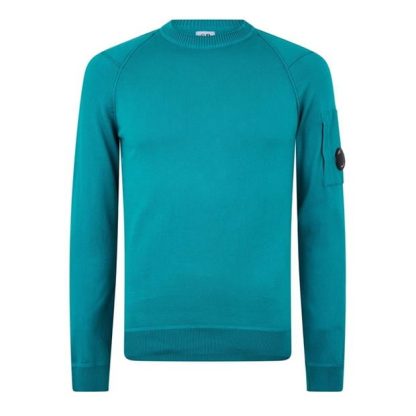 CP COMPANY Sea Island Crew Sweater Men Jumpers Tile Blue 825 for sale