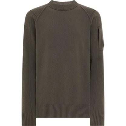 CP COMPANY Sea Island Jumper Men Jumpers Olive Night 670 for sale