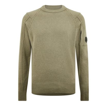 CP COMPANY Sea Island Jumper Men Jumpers Silver Sage 335 for sale