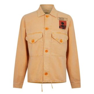 CP COMPANY Seed 2 Button Overshirt Men Overshirts Flame Org 425 for sale