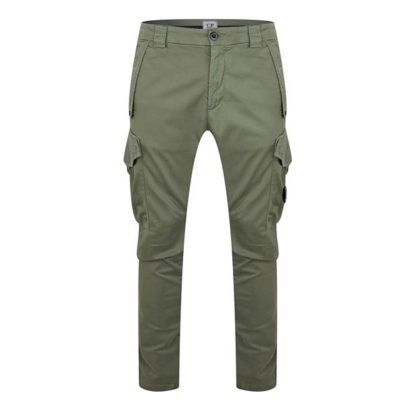 CP COMPANY Stretch Sateen Cargo Pants Men Cargo Trousers Bronz Green 648 for sale