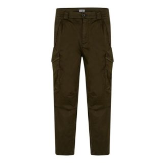 CP COMPANY Stretch Sateen Cargo Pants Men Cargo Trousers Ivy Green 683 for sale