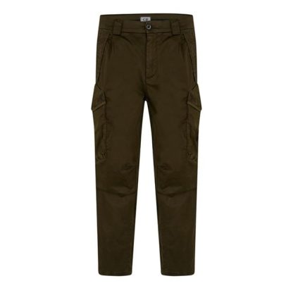 CP COMPANY Stretch Sateen Cargo Pants Men Cargo Trousers Ivy Green 683 for sale