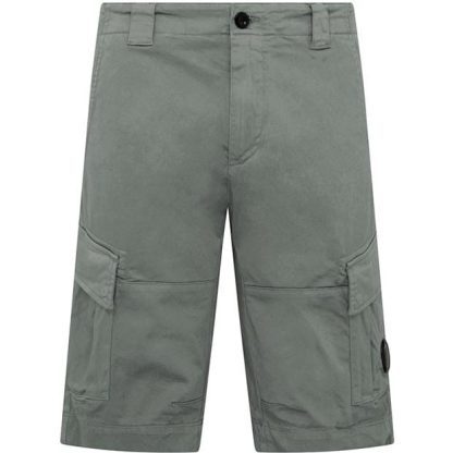 CP COMPANY Stretch Sateen Cargo Shorts Men Cargo Shorts Agave Grn 627 for sale