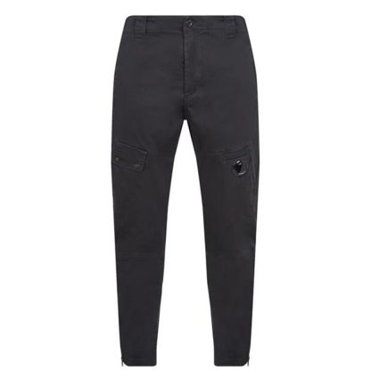 CP COMPANY Stretch Satin Lens Cargo Pants Men Black 999  for sale