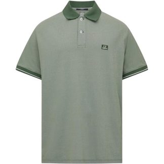 CP COMPANY Tacting Short Sleeve Polo Top Men Short Sleeve Polos Duck Grn 649 for sale