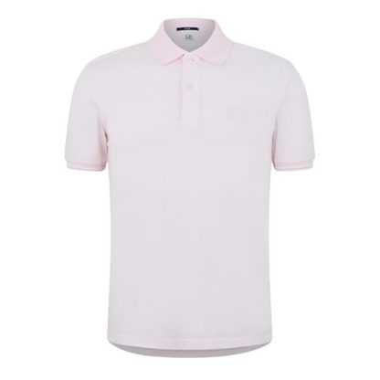 CP COMPANY Tacting Short Sleeve Polo Top Men Short Sleeve Polos Hvnly Pink 501 for sale