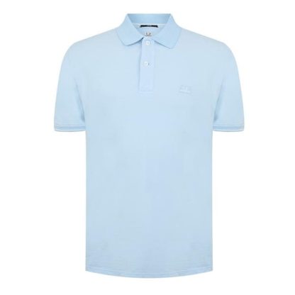 CP COMPANY Tacting Short Sleeve Polo Top Men Short Sleeve Polos Strlght Blu 806 for sale