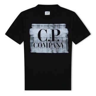 CP COMPANY Tyre Logo T-Shirt Boys Kids Regular Fit T-Shirts Black 60100 for sale