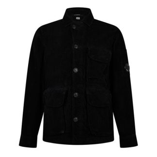 CP COMPANY Velluto Overshirt Men Black 999  for sale