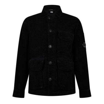 CP COMPANY Velluto Overshirt Men Black 999  for sale