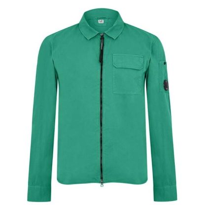 CP COMPANY Zipped Overshirt Men Overshirts Frst Spruce 673 for sale