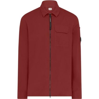 CP COMPANY Zipped Overshirt Men Overshirts Ketchup 560 for sale