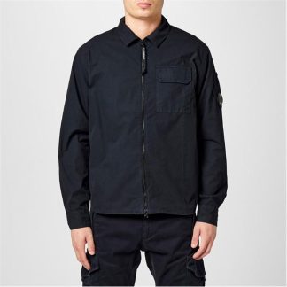 CP COMPANY Zipped Overshirt Men Overshirts Navy for sale