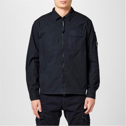 CP COMPANY Zipped Overshirt Men Overshirts Navy for sale