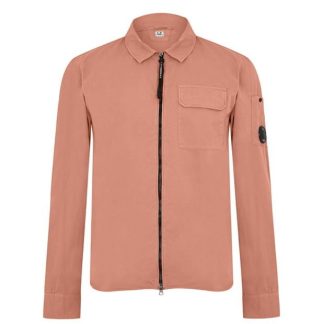 CP COMPANY Zipped Overshirt Men Overshirts Pale Mauve 509 for sale