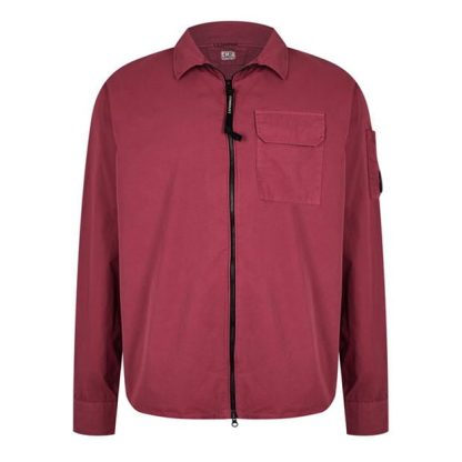 CP COMPANY Zipped Overshirt Men Overshirts Red Bud 577 for sale